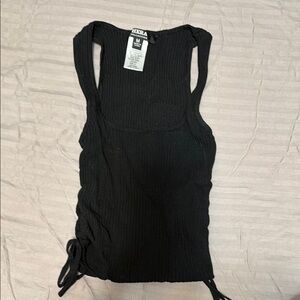 Black Ribbed Tank Top